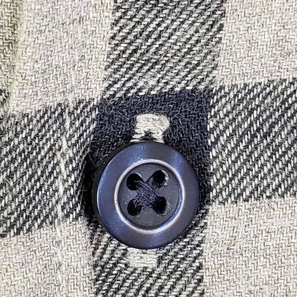 Johnnie O Shirt Mens Hangin' Out Plaid Button Down Size Medium M Gray Blue - Picture 6 of 11